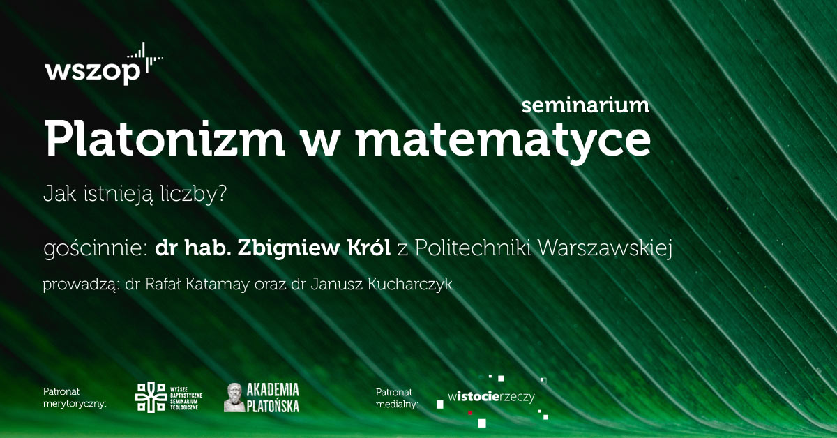 Plakat seminarium Platonizm w matematyce